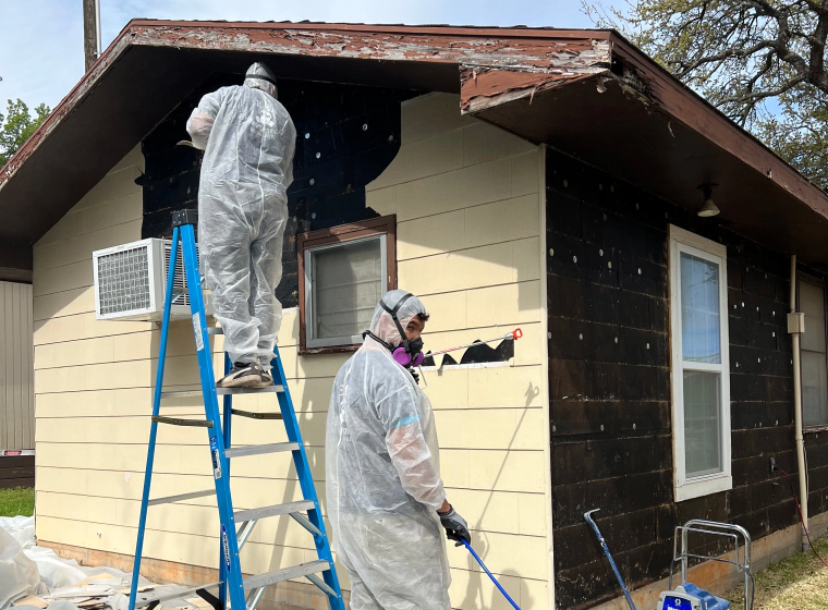 asbestos removal on residential house